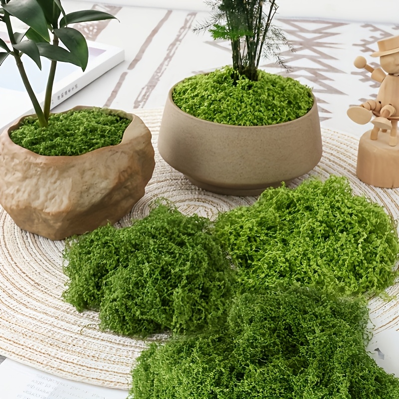 Sphagnum Moss Dry - 大型パックリアル人工苔天然屋外芝生耐久性のある色落ちしない低メンテナンスガーデンデコレーション造園用芝生