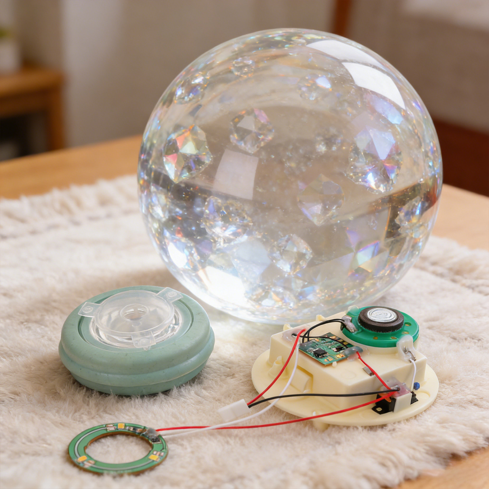 音楽と光付きスノードームキット DIY バッテリーボックスス - Plastic Dome Clear のレビューと価格