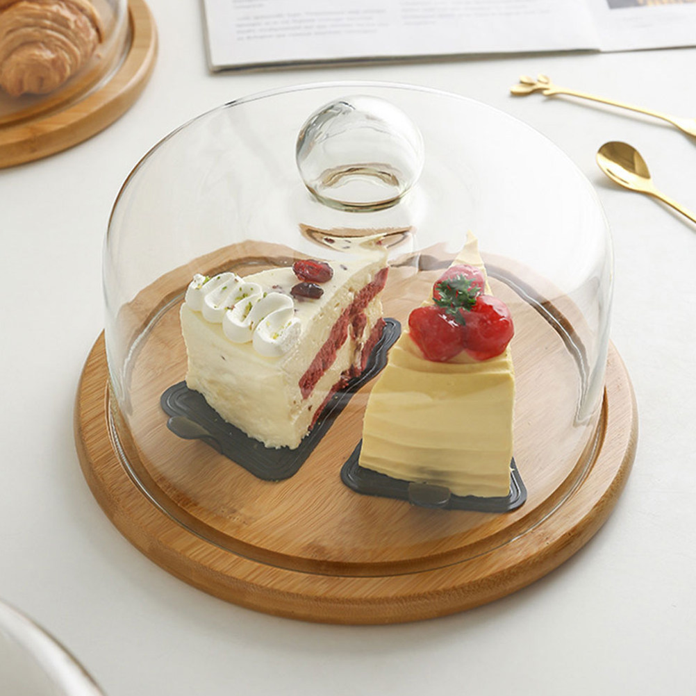 18cmガラス製ケーキドームカバー、透明な食品保護蓋、デザー - Plastic Dome Clear のレビューと価格